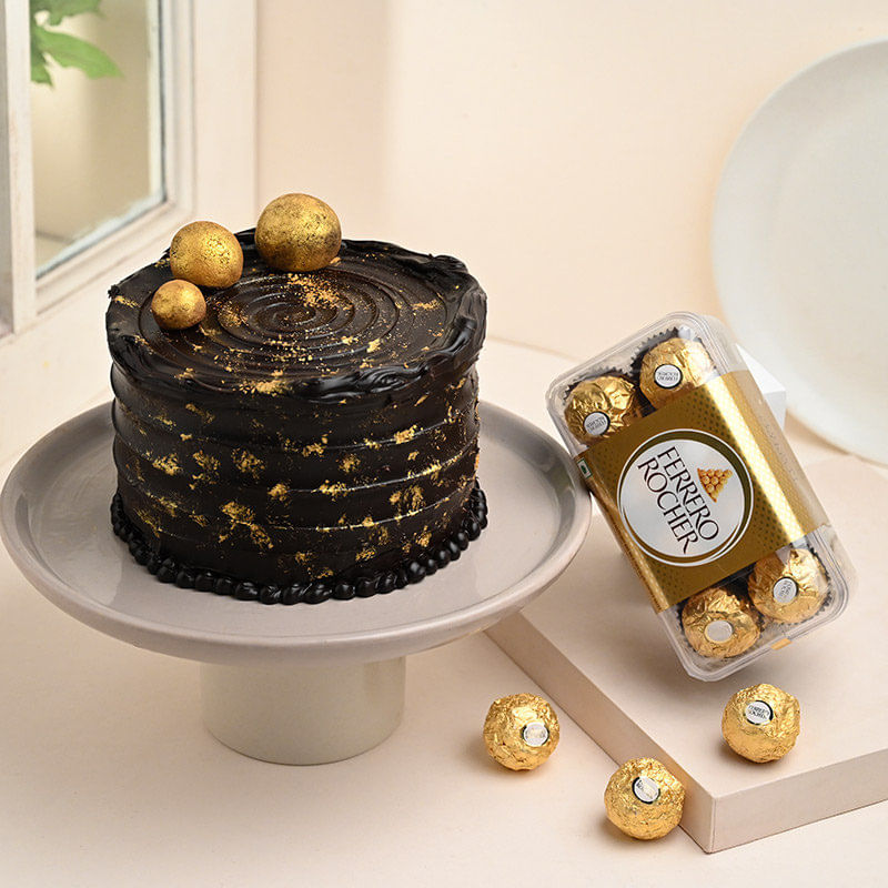 Dreamy Chocolate Cake With Ferrero Duo